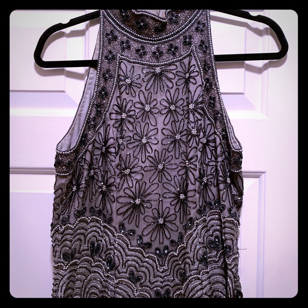 Silk beaded top